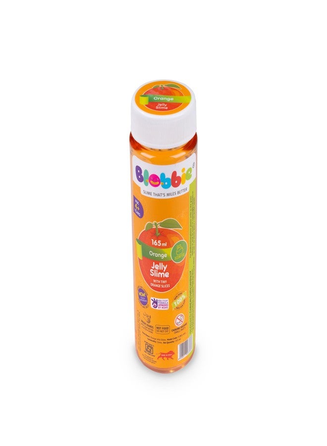 Blobbie® Fruit Jelly Slime Set of 3 for Boys| Blueberry, Watermelon, Orange | 165 ml x 3 = 495 ml |Fruity Fragrances | with Tiny Fruit Slices |100% Non-Sticky | 100% Non-Toxic | for Age 4+ Years - Image 3