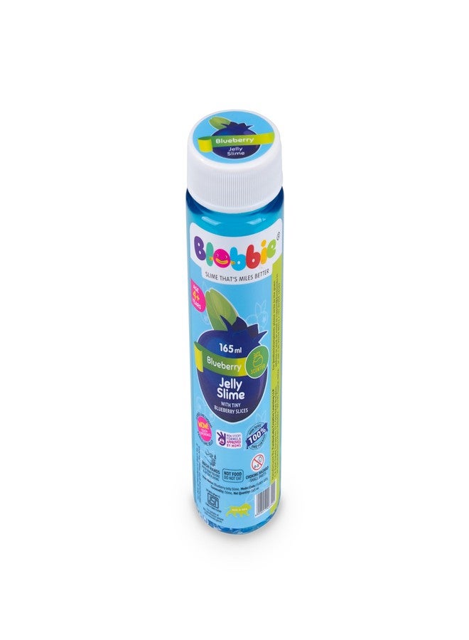 Blobbie® Fruit Jelly Slime Set of 3 for Boys| Blueberry, Watermelon, Orange | 165 ml x 3 = 495 ml |Fruity Fragrances | with Tiny Fruit Slices |100% Non-Sticky | 100% Non-Toxic | for Age 4+ Years - Image 4