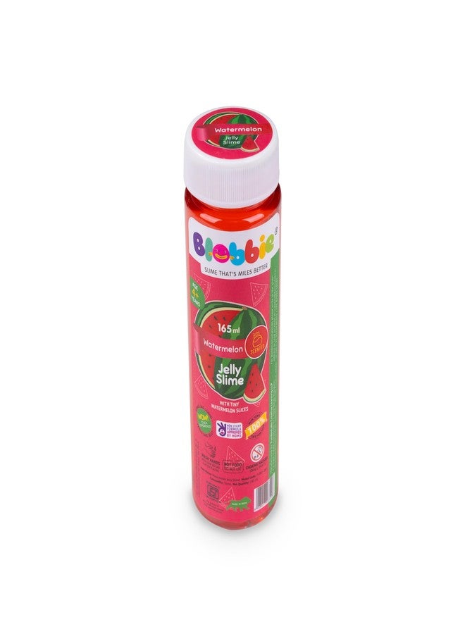 Blobbie® Fruit Jelly Slime Set of 3 for Boys| Blueberry, Watermelon, Orange | 165 ml x 3 = 495 ml |Fruity Fragrances | with Tiny Fruit Slices |100% Non-Sticky | 100% Non-Toxic | for Age 4+ Years - Image 2
