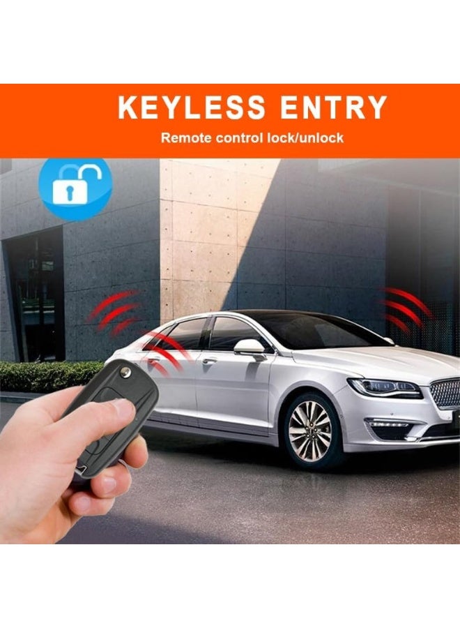 BANVIE Car Alarm System with Remote Start Kit & Push to Engine Start Stop Button - Image 4