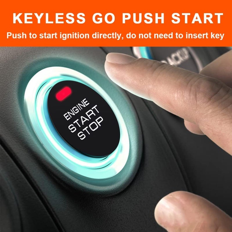 BANVIE Car Alarm System with Remote Start Kit & Push to Engine Start Stop Button - Image 2