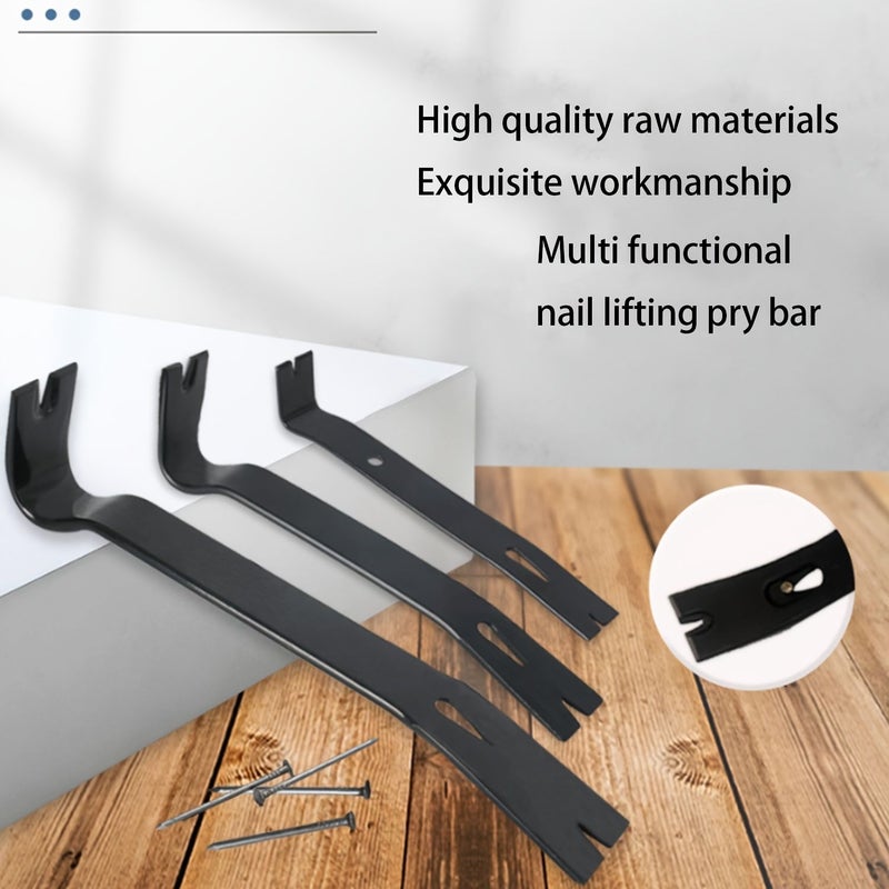 4PC Set High Hardness Multifunctional Portable Pry Bar Nail Lifting Wooden Box Opening Car Tire Removal Tool - Image 1