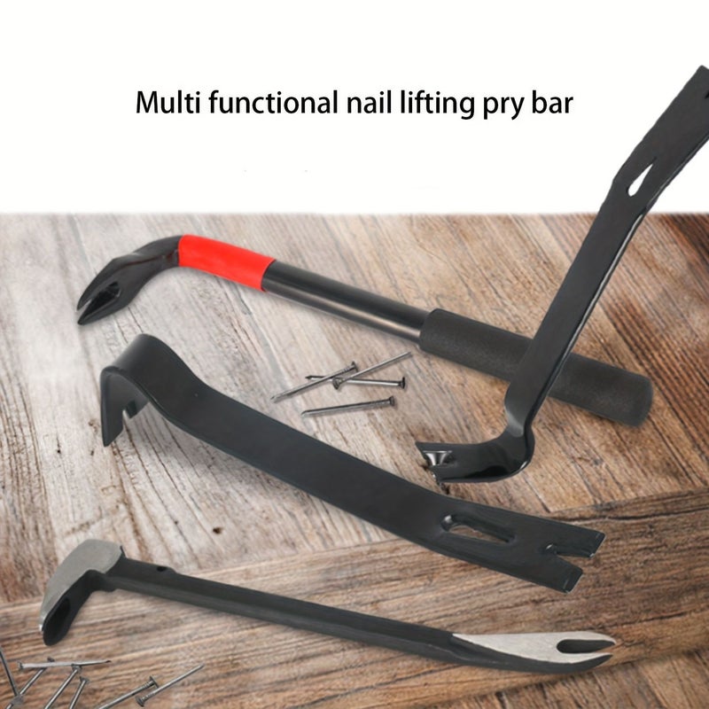 4PC Set High Hardness Multifunctional Portable Pry Bar Nail Lifting Wooden Box Opening Car Tire Removal Tool - Image 4