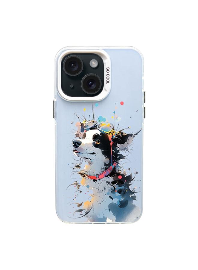 اس-توب جراب لهاتف iPhone 15 Plus بلون حبر غير لامع مصنوع من مادة PC+TPU - Image 1