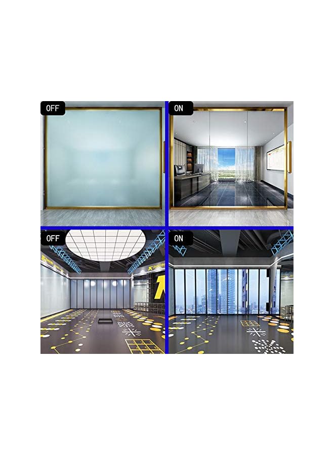 The Bros Switchable Adhesive Smart Film PDLC Electronic Smart Tint Glass Sticker for Home Office Window, 6Inch x 8Inch, clear, Transparent - Image 4