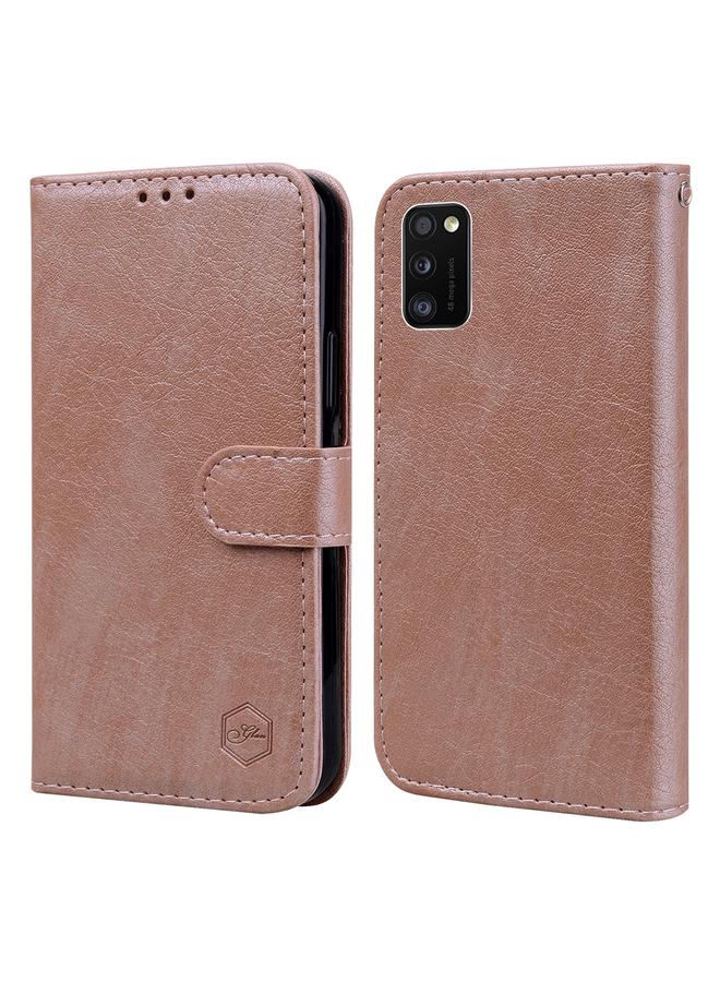 S-TOP Case For Samsung Galaxy A41 Skin Feeling Oil Leather Texture PU + TPU Phone Case - Image 1