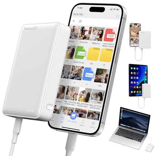 NEWQ Hard Drive for Phone Computer USB Flash Storage Device Photo Memory Stick for iPhone iPad MacBook Compatible with Apple iOS Android Cellphone Backup Pictures Videos Etc 2 TB - Image 1