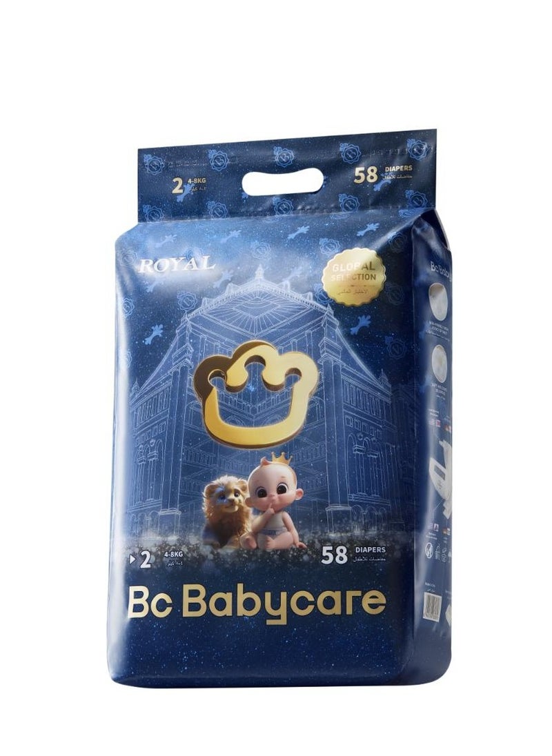 Babycare Babycare - Royal Baby Diapers - Size 2 - 4-8 kg - 58 Pcs 