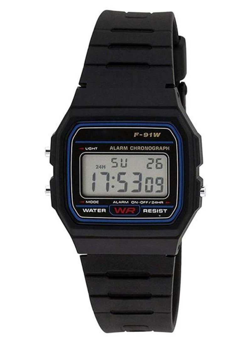 Vintage Resin Digital Watch F91W, Men's Classic Quartz Watch with Resin Strap, Multi-Function Sport Watch 35mm - Image 1