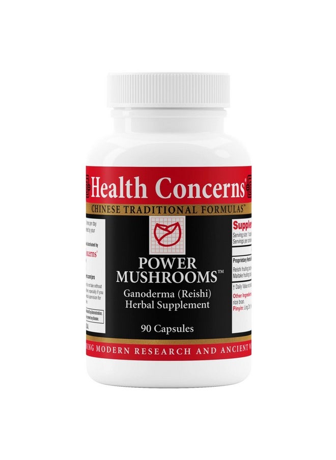 Health Concerns Power Mushrooms Immune And Energy Support (90 Capsules)  - Image 2