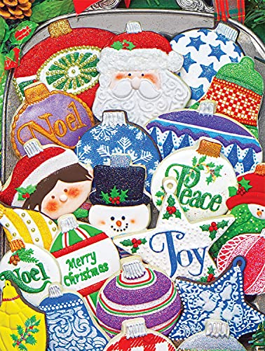 Springboks 500 Piece Jigsaw Puzzle Christmas Ornament Cookies  Made in USA - Image 1
