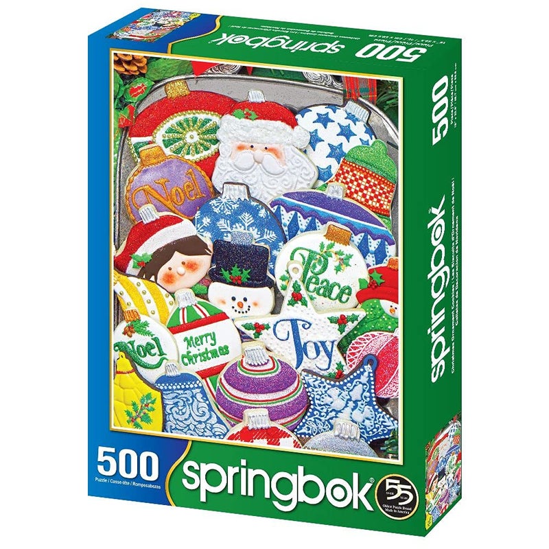 Springboks 500 Piece Jigsaw Puzzle Christmas Ornament Cookies  Made in USA - Image 3