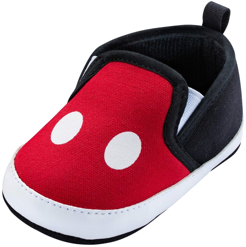 Disney Mickey Mouse Infant Slip-On Shoes, Red and Black - Size 12-18 Months - Image 1