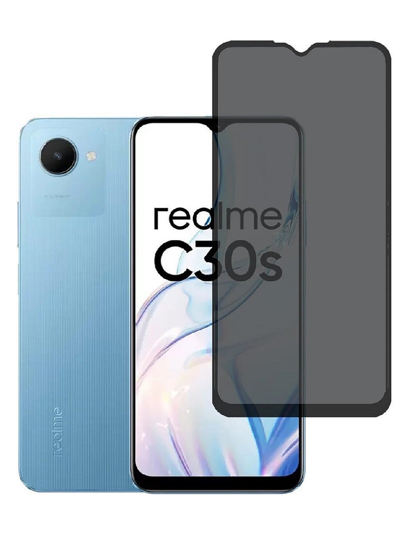 Super Tempered Glass Screen Protector Anti-Spy Privacy Designed For Realme C30s  Full Screen Coverage And Bubble Free - Image 1