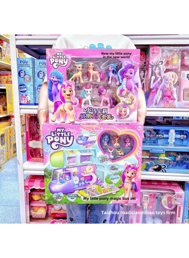 Authentic Little Pony Girl Doll Play House Children's Toy Magic Bus Fantasy Castle Adventure-Color:DM-14 # My Little Pony Tote Bag  - Image 2