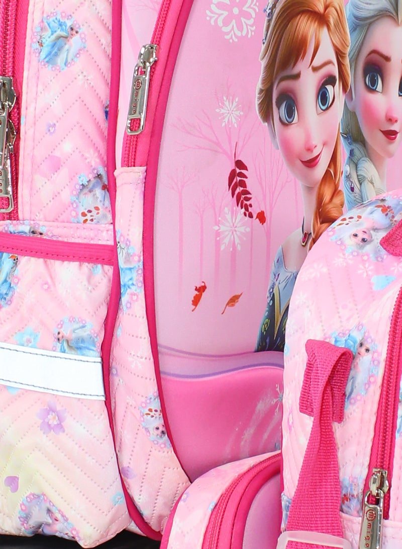 Migo Frozen School Set Trolley Bag 16 Inches – Pink - Image 3