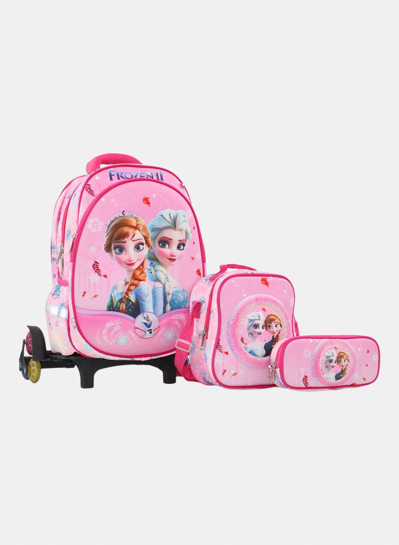 Migo Frozen School Set Trolley Bag 16 Inches – Pink - Image 1