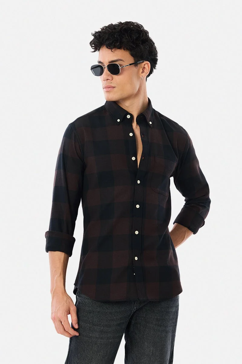 SNITCH Light Weight Flannel Slim Fit Checks Shirt