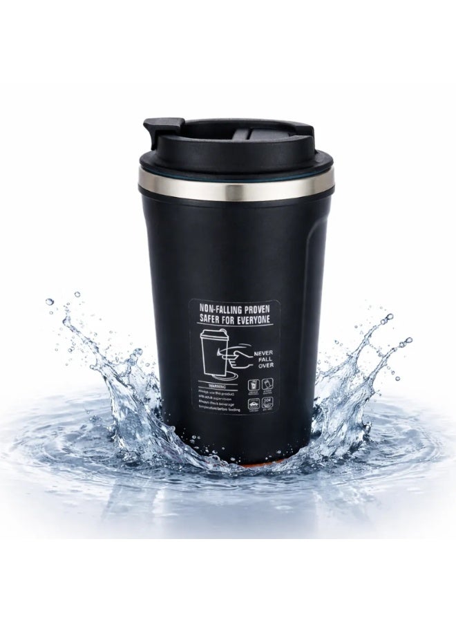 Black Stainless Steel Travel Thermal Mug - Image 2