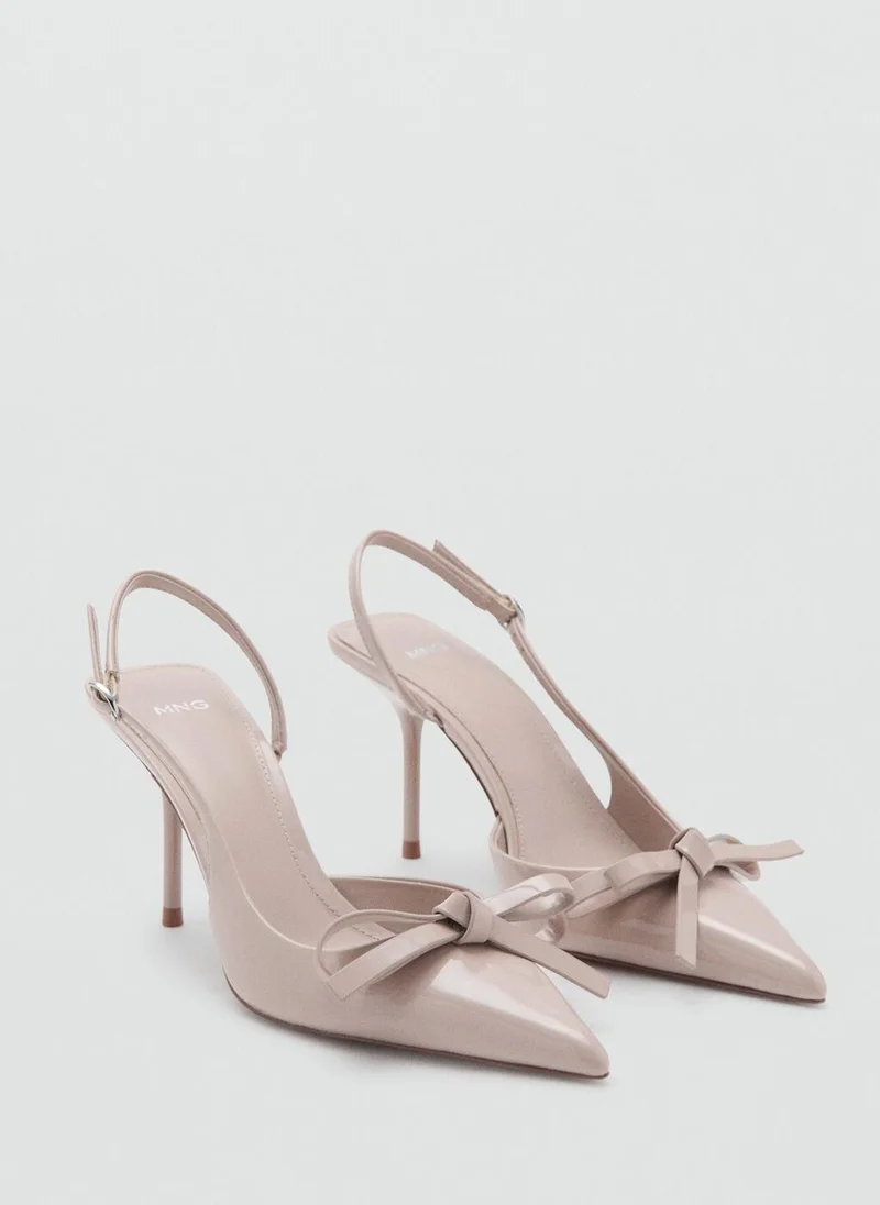 مانجو High-heeled shoes with pointed toe and bow