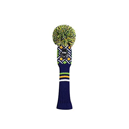 Scott Edward 1PCS Knit Pom Pom HybridUT Club Protector Golf Club Cover with Rotating Number TagsSoftPortableFour Color Pattern - Image 3