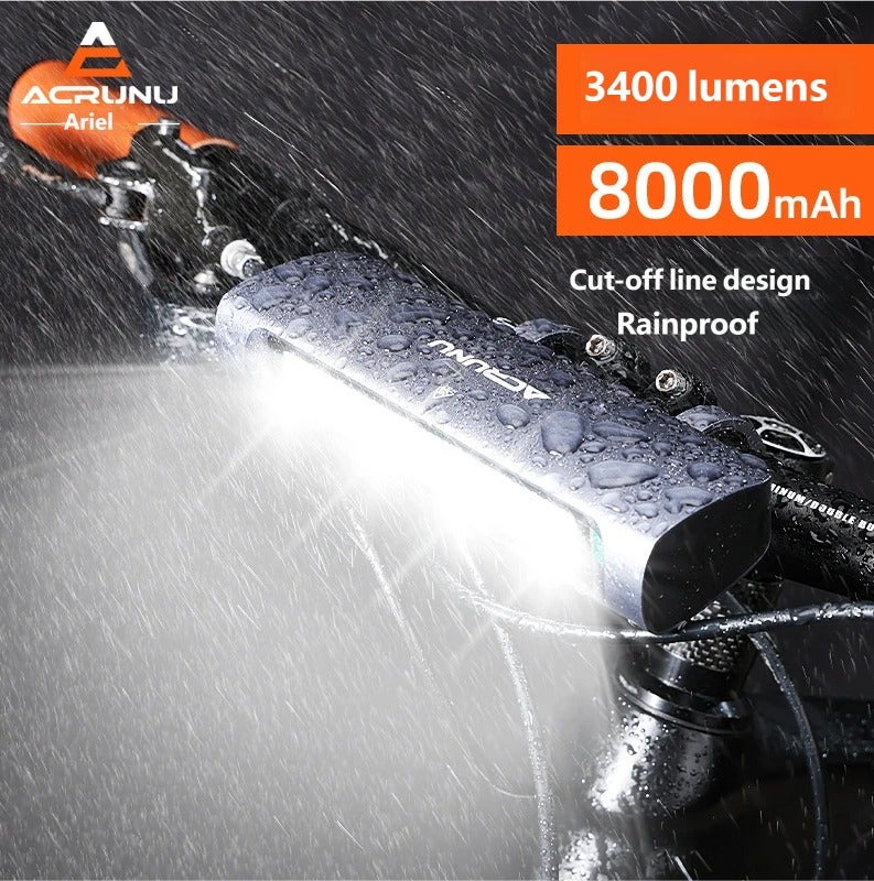 ACRUNU High-Lumen Anti-Glare LED Bike Headlight – Aluminum Alloy Light for Night Riding and Road Cycling - Image 2