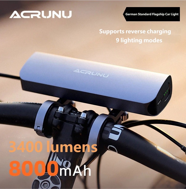 ACRUNU High-Lumen Anti-Glare LED Bike Headlight – Aluminum Alloy Light for Night Riding and Road Cycling - Image 4