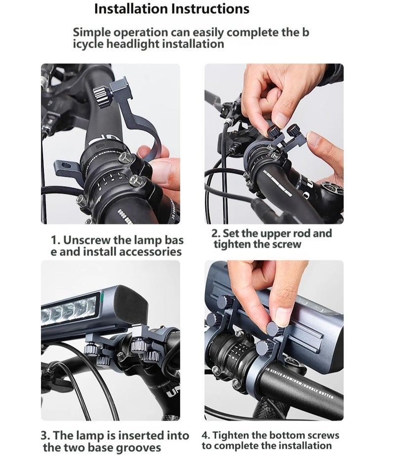 ACRUNU High-Lumen Anti-Glare LED Bike Headlight – Aluminum Alloy Light for Night Riding and Road Cycling - Image 5