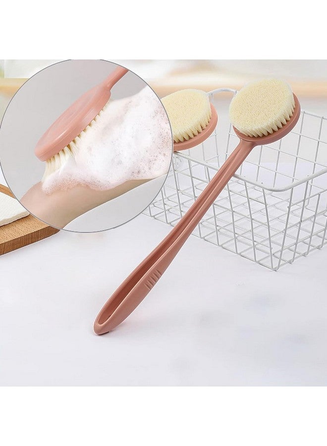 FEBLICH Bath Brush Back Scrubber With Soft Bristles Long Handle Bathing, Spa Body Massage - Image 1