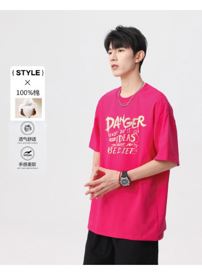 Baleno Men's Short Sleeve T-shirt - Trendy Hong Kong Style Fashion, Lightweight Pure Cotton Comfortable Loose Fit Summer Casual Top - Image 1