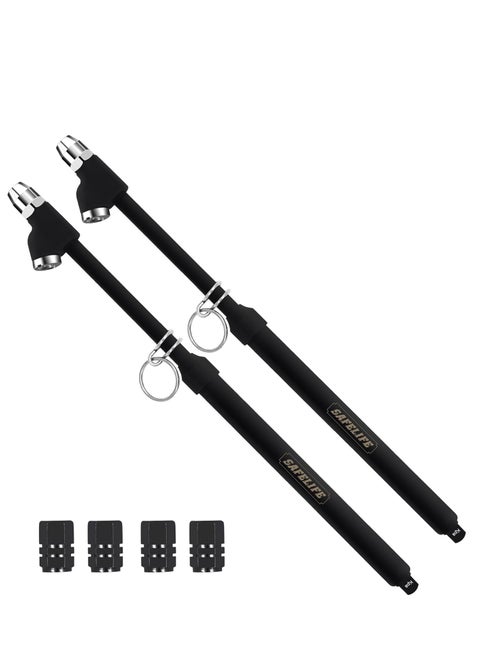 Heavy Duty Tire Pressure Gauge Straight on Dual Head Air Pressure Gauge 10-150PSI 100-1000KPa Tire Air Gauge Non-Slip Handle and Extended Tube for Semi Truck Car RV Van 2 Pack
