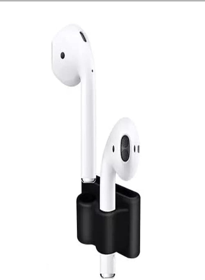 Generic - Silicone Shock Resistant Portable Anti-Lost Watch Band Holder for Apple AirPod 1/2/ Pro/3th Gen (Black) - Image 1