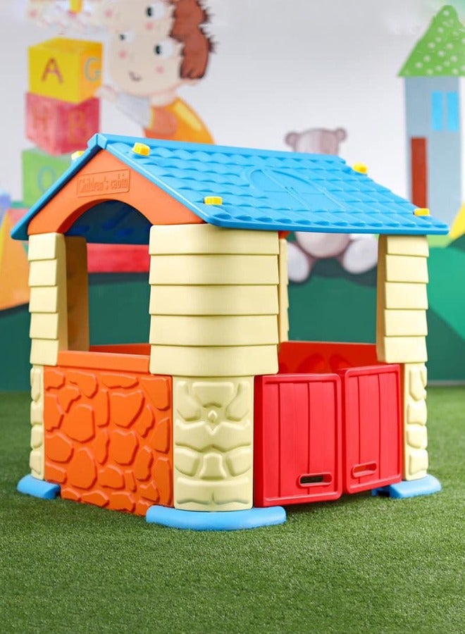 جساي تويز حديقة داخلية وخارجية الفناء الخلفي للأطفال لعب منزل ملعب أطفال منزل لعب بلاستيكي - Image 4