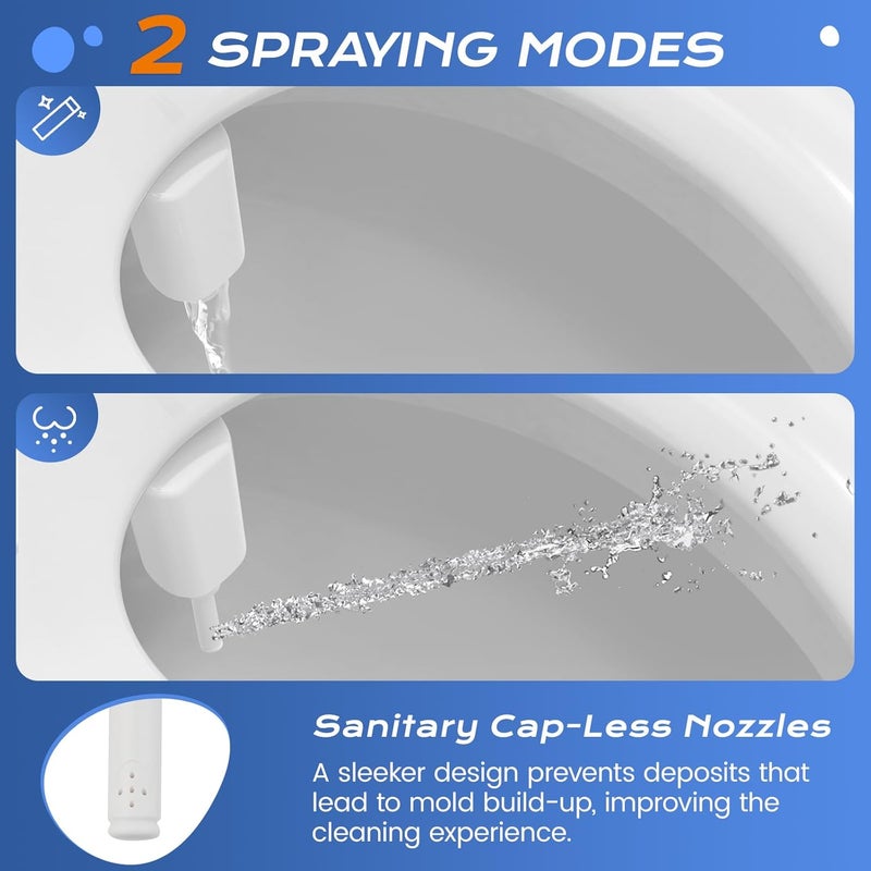 SAMODRA Ultra-Slim Bidet Attachment for Toilet - Self Cleaning Nozzle Hygienic Bidets for Existing Toilets with Adjustable Water Pressure Fresh Water Sprayer - Easy to Install - Image 2