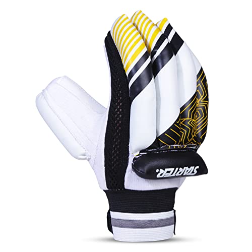 Starter Cricket Batting Gloves for Right Handed Batsmen with Cotton Palm for Beginners-Kids, Ideal for Leather Cricket Ball, Multicolor - Image 3
