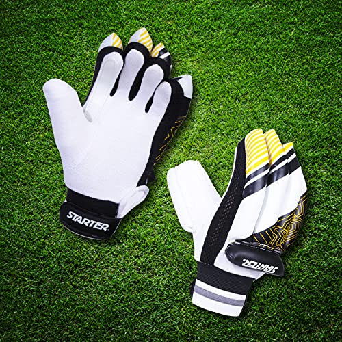 Starter Cricket Batting Gloves for Right Handed Batsmen with Cotton Palm for Beginners-Kids, Ideal for Leather Cricket Ball, Multicolor - Image 5