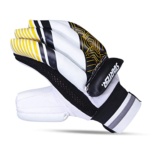Starter Cricket Batting Gloves for Right Handed Batsmen with Cotton Palm for Beginners-Kids, Ideal for Leather Cricket Ball, Multicolor - Image 2