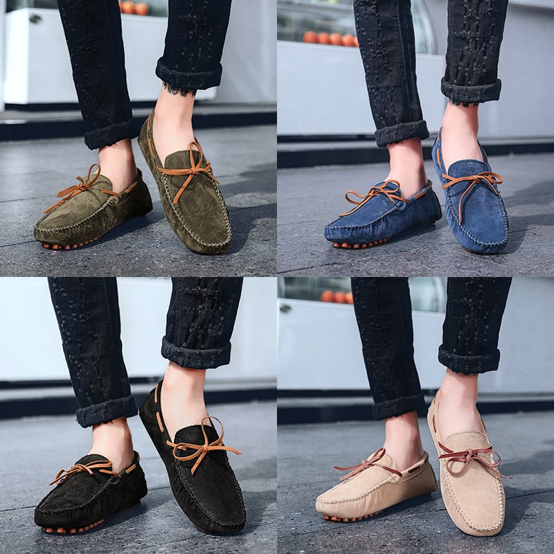 Large Size Men'S Casual Genuine Leather Pigskin Beanie Shoes Popular Slip-On Men'S Leather Shoes - Image 5