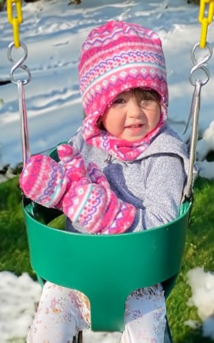 N'Ice Caps N’Ice Caps Toddler Baby Winter Hat Mitten Set – Kids Boys Girls Gloves Fleece Sherpa Lined (Fair Isle Print, 2-3 Years) - Image 2