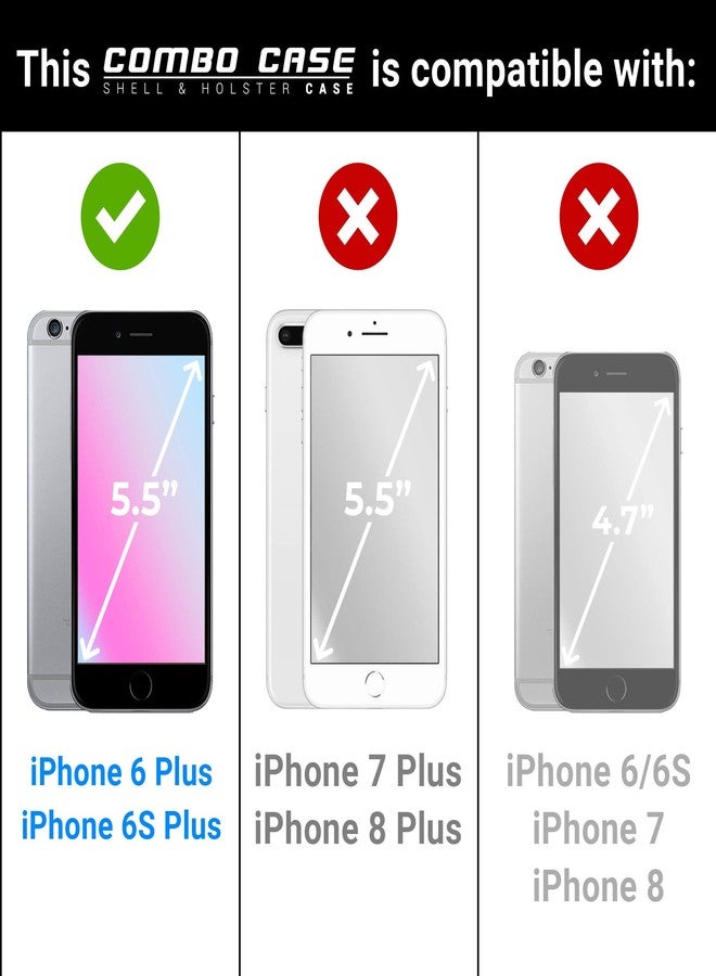 أدورو جراب Aduro COMBO لهاتف iPhone 6S Plus / 6 Plus (فقط)، جراب نحيف للغاية مع مسند مدمج وحافظة بمشبك حزام دوار لهاتف Apple iPhone 6S Plus / 6 Plus - Image 3