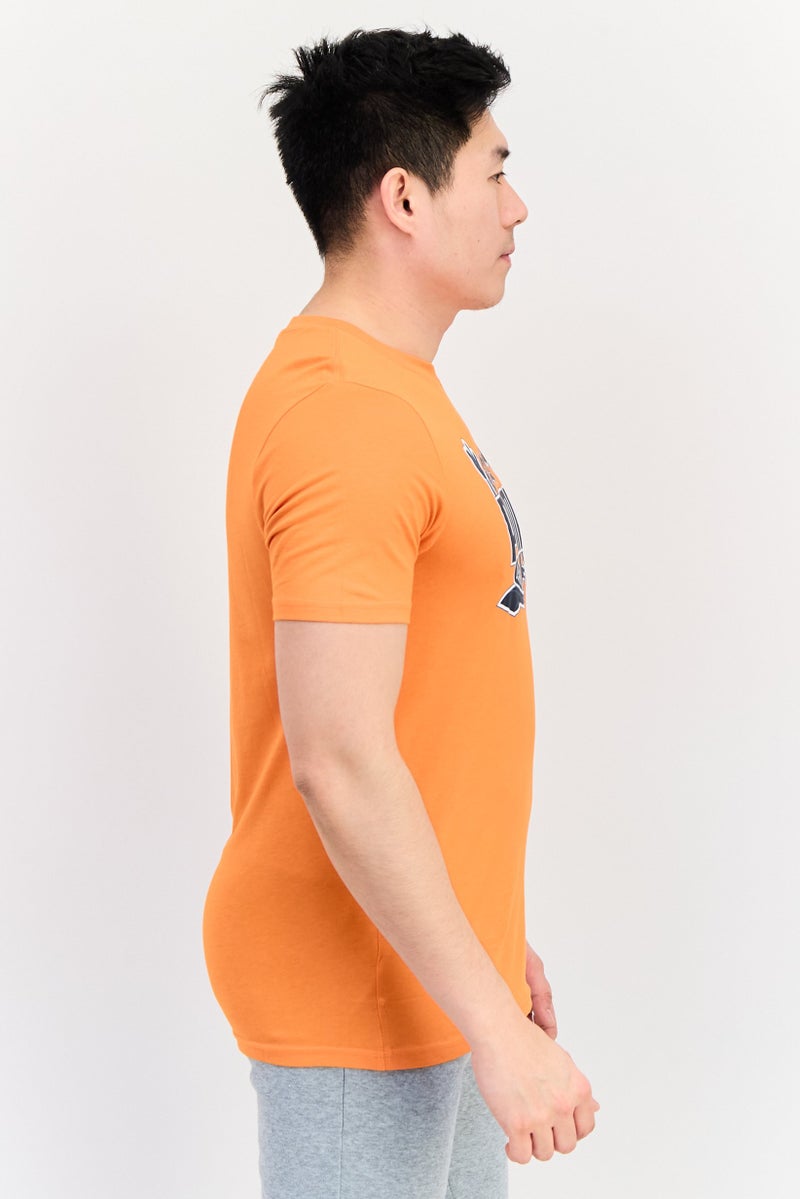 PUMA Men Sportswear Fit Short Sleeve Outdoor T-Shirt, Orange - Image 3