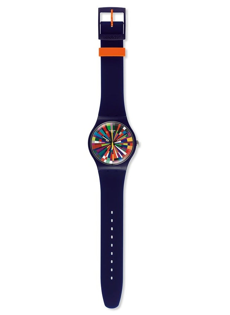 Unisex Color Explosion Quartz Movement Water Resistant Wrist Watch - 41 Mm