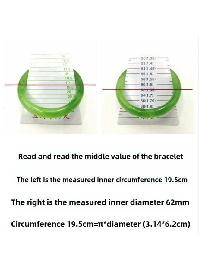 Bracelet Caliper Ring Measuring Tool Measuring Jade Bracelet Caliper Paper Measuring Size Size Diameter Circumferential Cardboard-Model:Bracelet Caliper  - Image 2