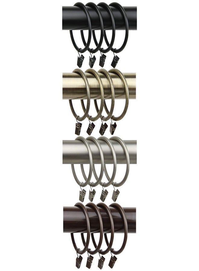 Rod Desyne 1931-15 2-1/2" Curtain Rings with Clip, Satin Nickel - Image 3