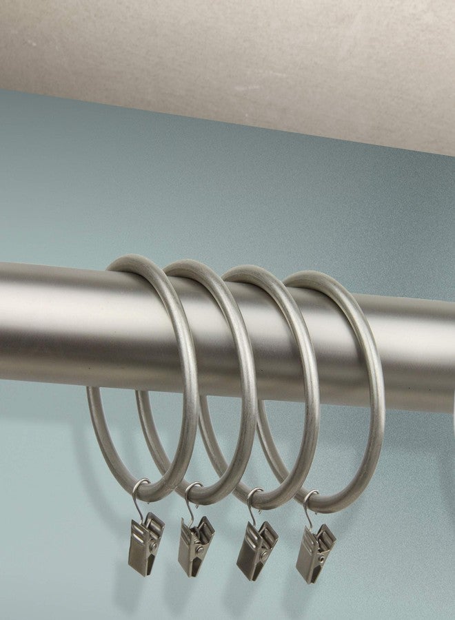 Rod Desyne 1931-15 2-1/2" Curtain Rings with Clip, Satin Nickel - Image 2