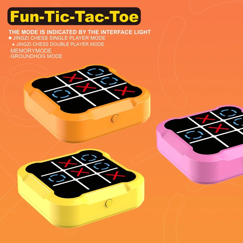 Y&D Electronic Tic-Tac-Toe Board Game 4-in-1 Set - Portable Strategy Game with X & O Letters - ABS Material - Indoor Party Fun - Image 4