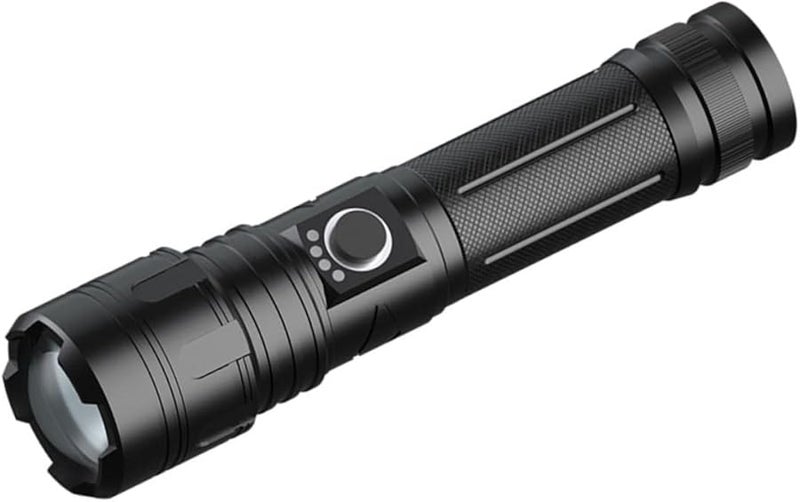 HOMSFOU مصباح يدوي عالي الكثافة قابل للتكبير بشاشة LED تلسكوبي قابل لإعادة الشحن عبر USB للتخييم - Image 2