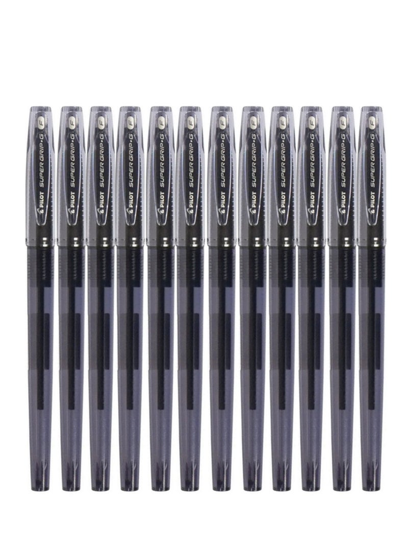 PILOT 12-Piece Supergrip Ballpoint Pen Fine Tip Green Ink - Image 1