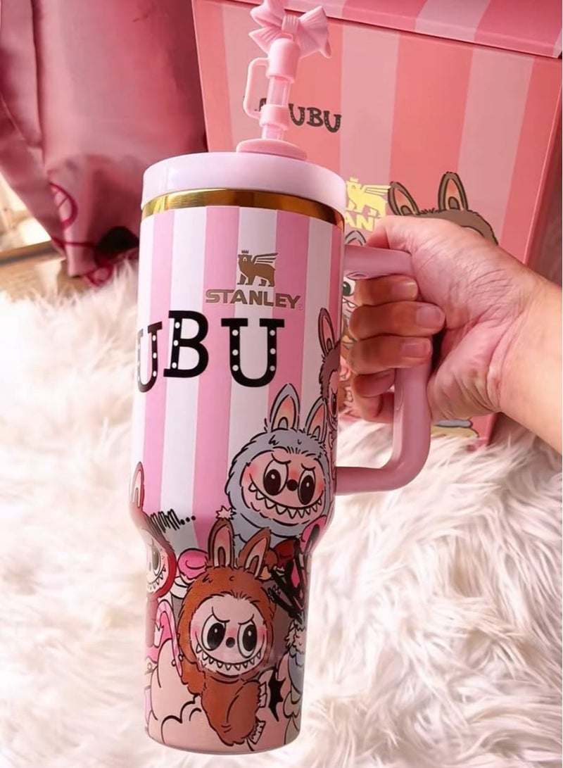 ستانلي كوب ستانلي كوينشر H2.0 فلو ستيت معزول بالفراغ من الفولاذ المقاوم للصدأ مع غطاء وقشة للماء والشاي المثلج أو القهوة والعصائر وغيرها، سعة 40 أونصة - Image 3