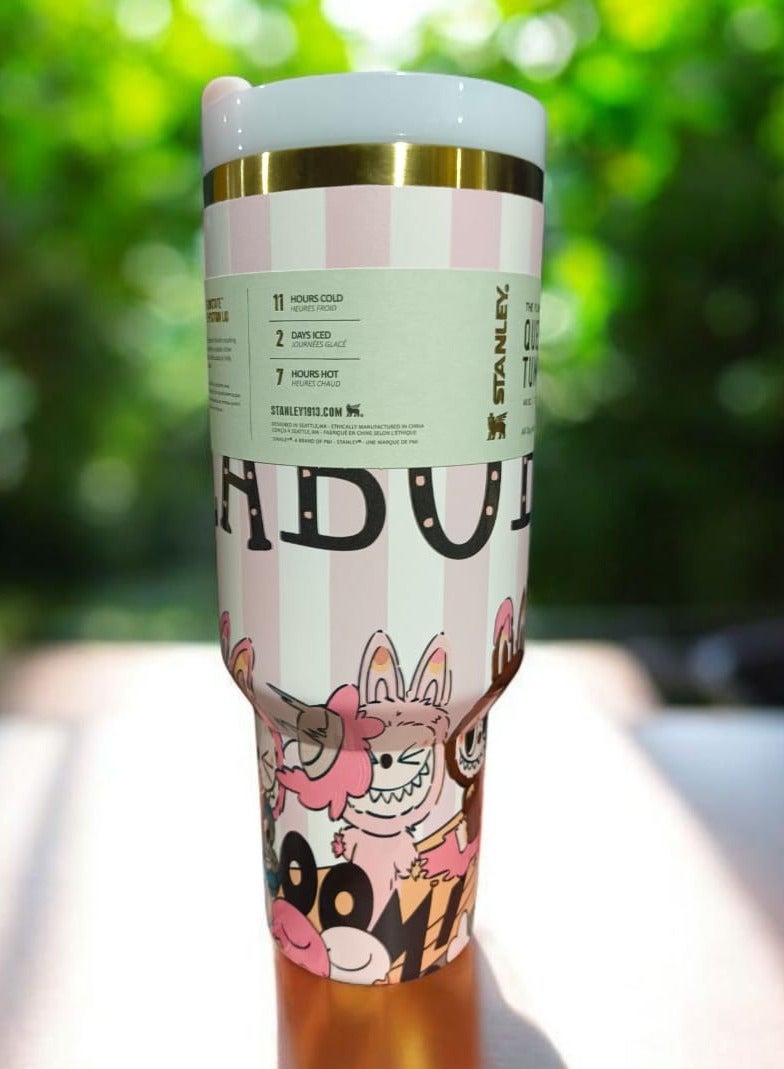 ستانلي كوب ستانلي كوينشر H2.0 فلو ستيت معزول بالفراغ من الفولاذ المقاوم للصدأ مع غطاء وقشة للماء والشاي المثلج أو القهوة والعصائر وغيرها، سعة 40 أونصة - Image 5